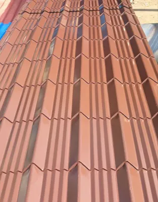 شیروانی فایبر گلاس در تهران ورق طرح صفال از ۱ متر تا ۱۲ متر طول ...عرض ۱/۲۵