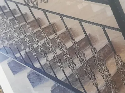 نرده راه پله فلزی