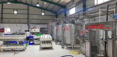 مخزن استیل خط تولید لبنیات