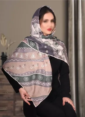 روسری پاییزه دور دست دوز