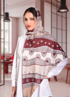 روسری پاییزه دور دست دوز