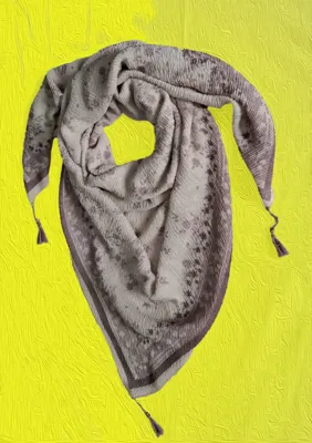 روسری پلیسه منگوله دار