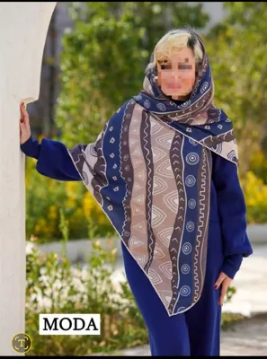 روسری پاییزه دور دست دوز