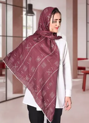 روسری پاییزه دور دست دوز