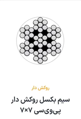 سیم بکسل روکش دار پی وی سی 7×7