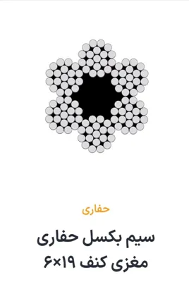 سیم بکسل حفاری مغزی کنف 19×6