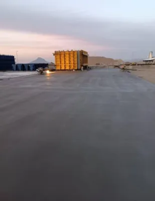 بتن ریزی با ماله پروانه در سمنان