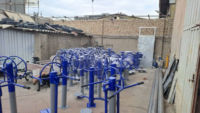 نصب وسایل ورزشی در پارک