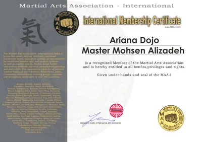 ثبت باشگاه مرکزی و باشگاه وابسته در انجمن بین المللی ورزشهای رزمیMAA