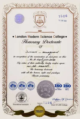 نشان دکترای افتخارات در مدیریت