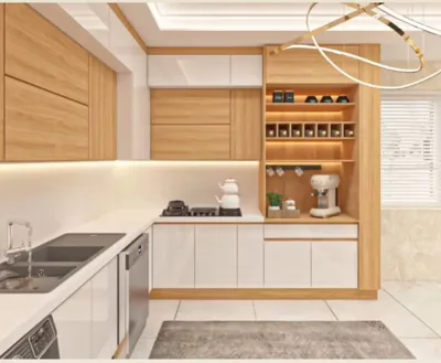 کابینت طرح چوب