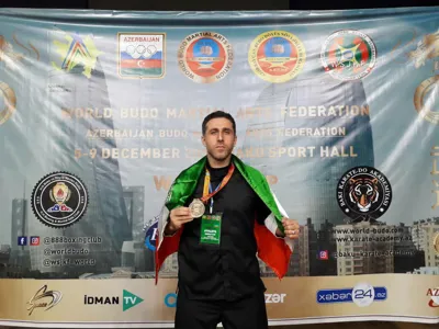 کسب مقام طلا توسط استاد وحید زینی در سبک رزمی دفاع شخصی