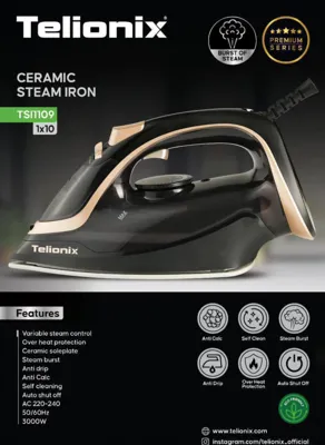 👑 اتوبخارمارک‌‌‌تلونیکس 👑

اتوبخاربرندTeIioniX

دارای سیستم ضدرسوب

باتوان3000وات‌دارای کابل بلند.مخزن بزرگ

قابلیت اتوکشی درحالت عمودی

باطراحی شیک ورنگ زیبا

کیفیت فووق العاده