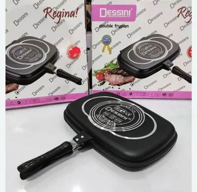 👑تابه‌رژیمی مارک دسینی👑 ماهیتابه‌دوطرفه دسینی سایز40دارای حالت‌گریل‌درداخل تابه  جنس بدنه چدن‌وجنس‌روکش‌گرانیت دوطرفه وقابل جداشدن ازهم تابه کاملارژیمی‌ونیازبسیارکم به روغن دارد واین امرباعث خریدکاربران‌است کیفیت فووق العاده