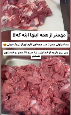گوشت تازه پرویاس&nbsp;انواع گوشت تازه با رعایت اصول بهداشتی و کیفیت بالا عرضه می‌شود. تازگی، سلامت و بسته‌بندی مناسب از ویژگی‌های محصولات این مجموعه است.