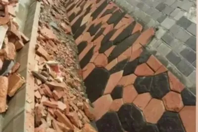 سنگ لاشه طبیعی دیوار باغ