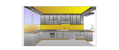 طراحی دستی آشپزخانه