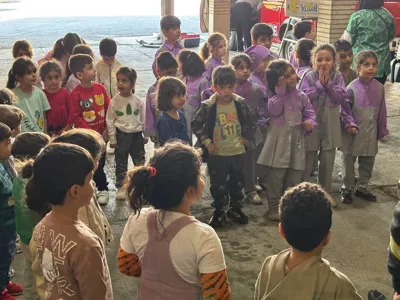 اردوی دسته جمعی  آتش نشانی مهد کودک مبینا