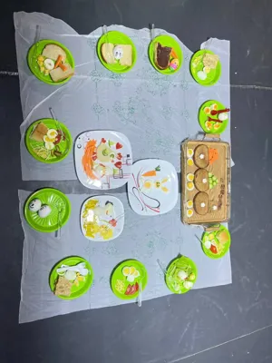 سفره تخم مرغ مهدکودک مبینا