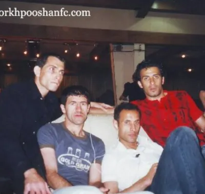 محسن شکری در کنار یحیاگل محمدی،کریم باقری،علی سلمانی