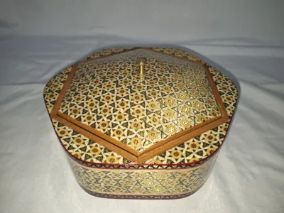 شکلات خوری گلی خاتم کاری