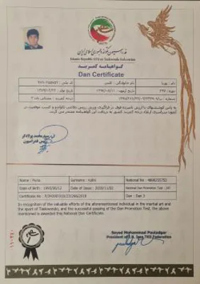 آکادمی تکواندو رعد
-استاد پوریا کلینی