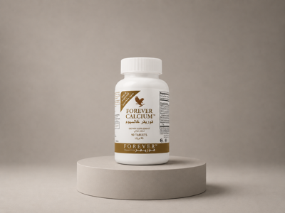 مکمل کلسیم فوراور (Forever Calcium)
مکملی برای تأمین کلسیم مورد نیاز بدن است که علاوه بر کلسیم، حاوی مواد
معدنی و ویتامینهای مؤثر در سلامت استخوانها نیز میباشد.
ترکیبات اصلی :
کلسیم ، منیزیم ، ویتامین D ،روی (زینک) ، منگنز ،مس خواص: کمک به حفظ سلامت استخوانها و دندانها کمک به عملکرد طبیعی عضلات و اعصاب کمک به حفظ استحکام استخوان و کاهش خطر پوکی استخوان کمک به عملکرد طبیعی سیستم ایمنی
نحوه مصرف:
روزانه ۴ قرص، ترجیحاً همراه غذا (۲ قرص بعد از ناهار و ۲ قرص بعد از شام یا هر ۴ قرص همراه یک وعده غذایی). تعداد در هر قوطی: ۹۰ قرص که با مصرف روزانه ۴ عدد، برای حدود ۲۲ روز کافی است.