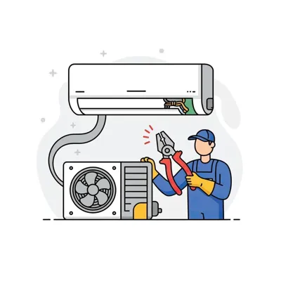 تعمیر داکت اسپیلت در سعادت آباد 