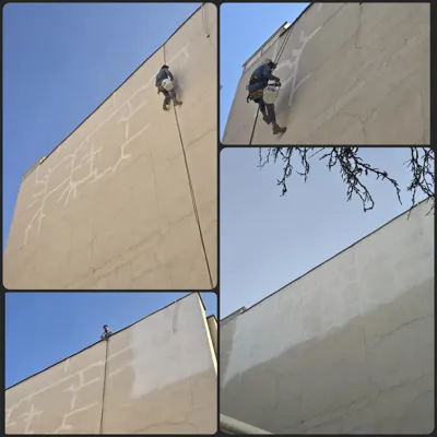 شستشوی انواع نمای ساختمان شستوشوی نمای سنگ ؛ شیشع ؛ کامپوزیت ؛ آجر و سیمان با استفاده از روش های مدرن جهت حذف آلودگی ها ؛ دوده ؛ شوره و لکه های قدیمی