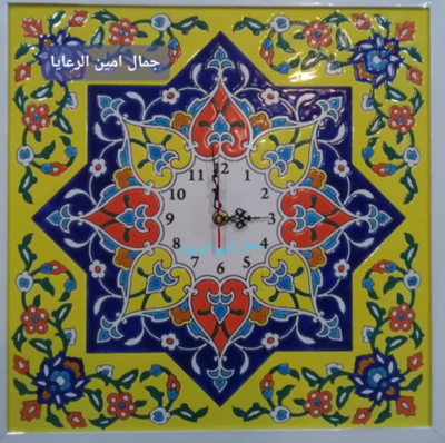 کاشی طرح ساعت