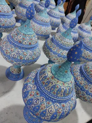 پخش عمده بشقاب و گلدان میناکاری در اصفهان