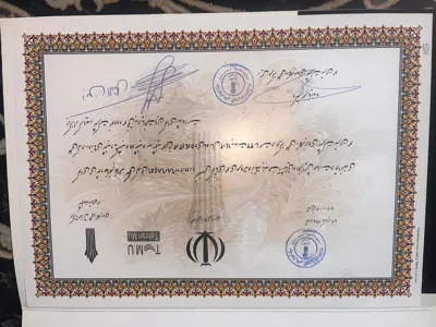 مدرک&nbsp; تخصصی کوتاهی موی مردانه و زنانه از مرکز آموزشی علمی کاربردی شرکت تهران مو