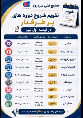 دوره های پرطرفدار