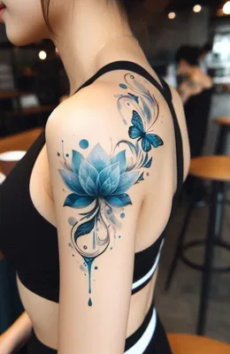 تاتوی رنگی دخترانه