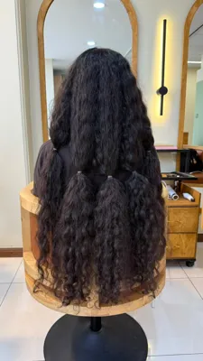 موی فر بلند در بندرعباس قبل از کوتاهی تخصصی مو