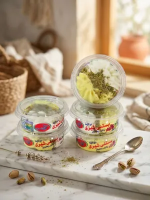 بستنی لیوانی مغزدار