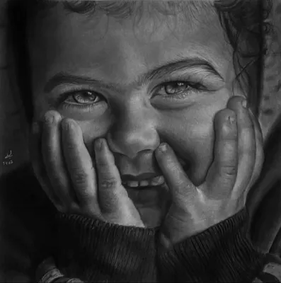 طراحی چهره با تکنیک سیاه قلم