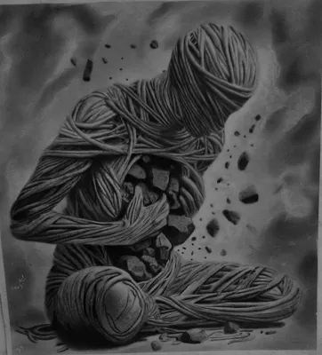 تصویر چالشی سیاه قلم
