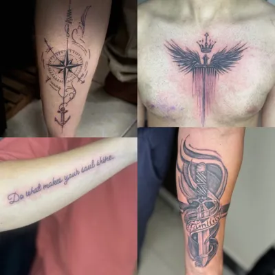 تتو روی سینه مردانه اصفهان