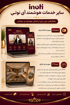 💫سرویس اشتراک ویدئو eNama
💫سرویس تور مجازی Vtour