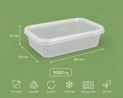 ظرف چهارگوش 1000 cc