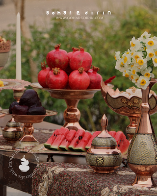 میوه خوری خاتم کاری