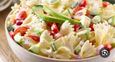 سالاد ماکارانی_690000 ریال
توضیحات : ماکارانی شکل دار، نخود فرنگی، ذرت، هویج، خیارشور، کالباس 90درصد، سس